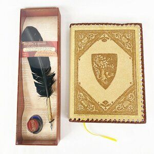 Aladine Writers Quill and Ink Set and Bound Journal
